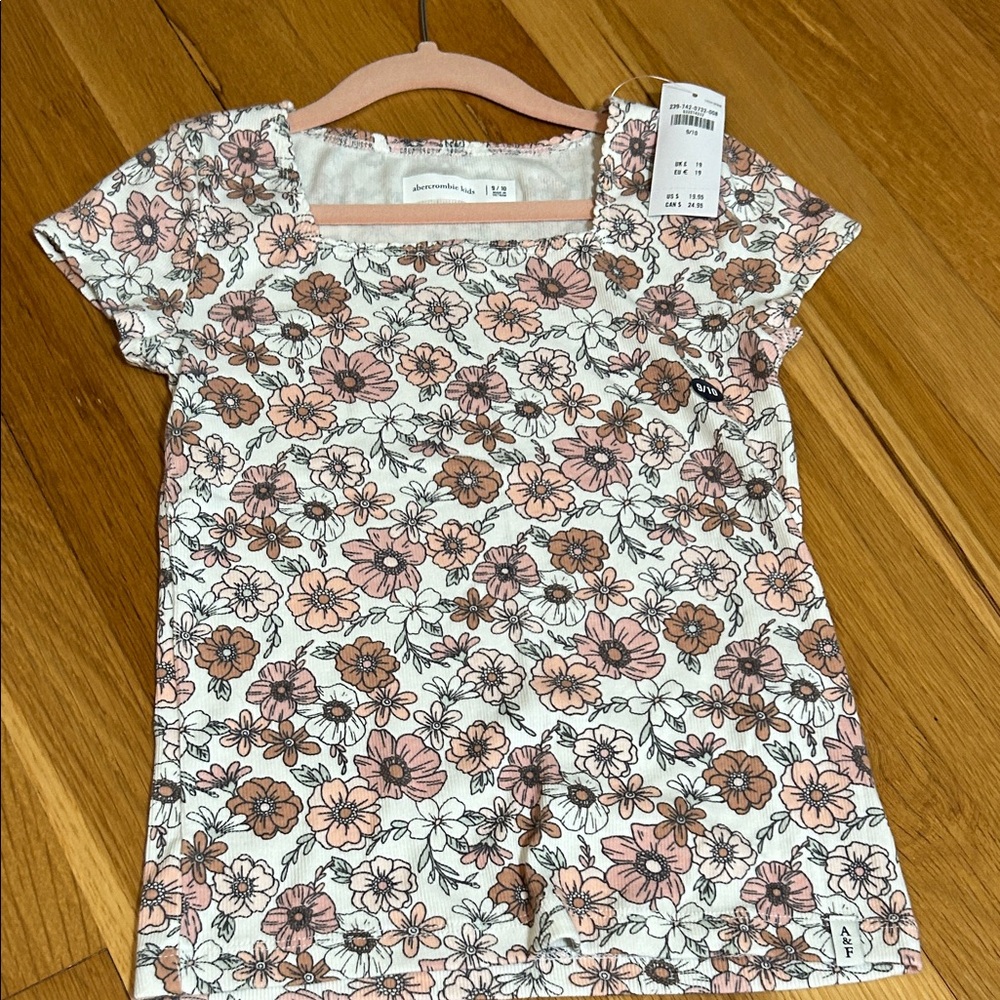 Abercrombie Kids Floral Print Knit Top. Size 9-10